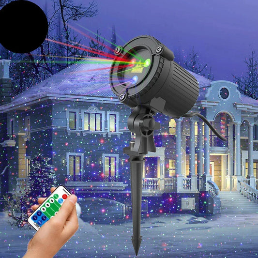 Halloween Outdoor Moving Laser Light Projector Waterproof Garden Decoration with Red, Green, and Blue Dots for Spooky Displays
