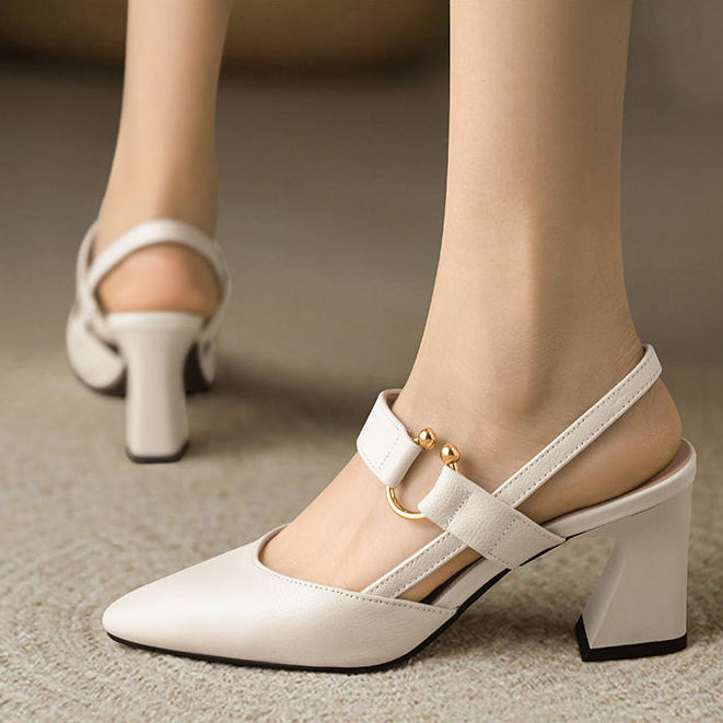 Diana Elegant Pointed Toe Slingback Heels – Stylish Sophisticated Women's Shoes