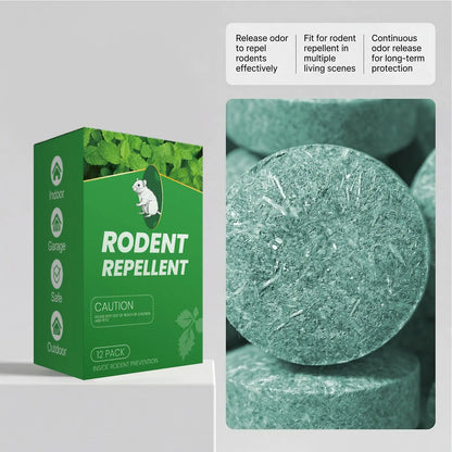 Palline repellenti per roditori all'olio di menta piperita | Confezione da 12 dissuasori naturali per topi, sicuri per gli animali domestici
