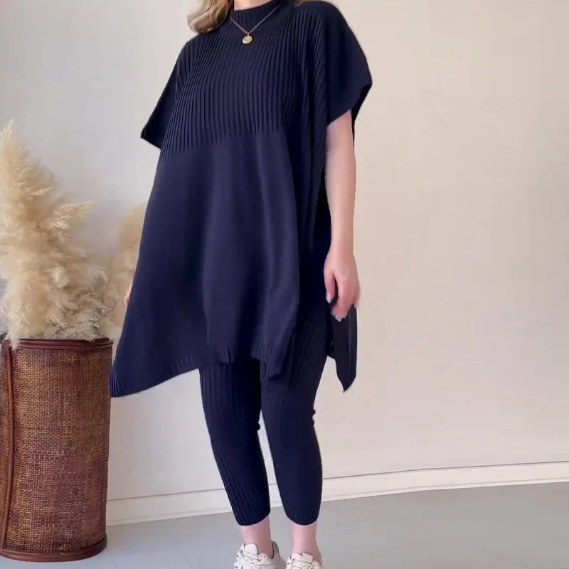 Ciara Two-Piece Soft Knitwear Set Knit Top and Pants Set