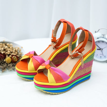 Monica Colorful Wedge Sandals – Stylish, Comfortable Elevation with Vibrant Design