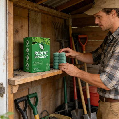 Palline repellenti per roditori all'olio di menta piperita | Confezione da 12 dissuasori naturali per topi, sicuri per gli animali domestici