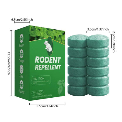 Palline repellenti per roditori all'olio di menta piperita | Confezione da 12 dissuasori naturali per topi, sicuri per gli animali domestici