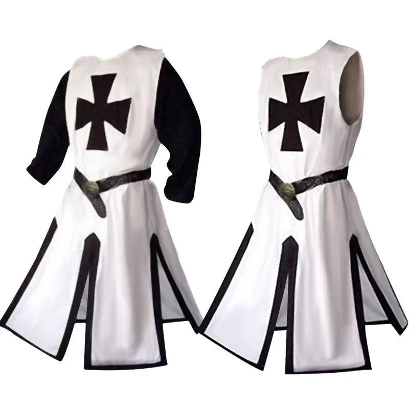 Knights Templar | Medieval Crusader Costume for Adults with Tunic & Hooded Cape