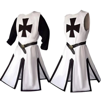 Knights Templar | Medieval Crusader Costume for Adults with Tunic & Hooded Cape