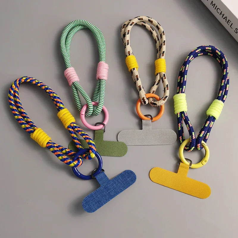 Stylish Universal Phone Lanyard with Anti-Loss Wrist Strap & Accessories - Two-Strand Design for Secure Carrying
