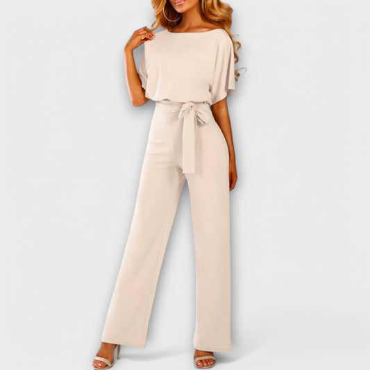 Jenny Belted Wide-Leg Jumpsuit Stylish Comfortable Elegant Fit