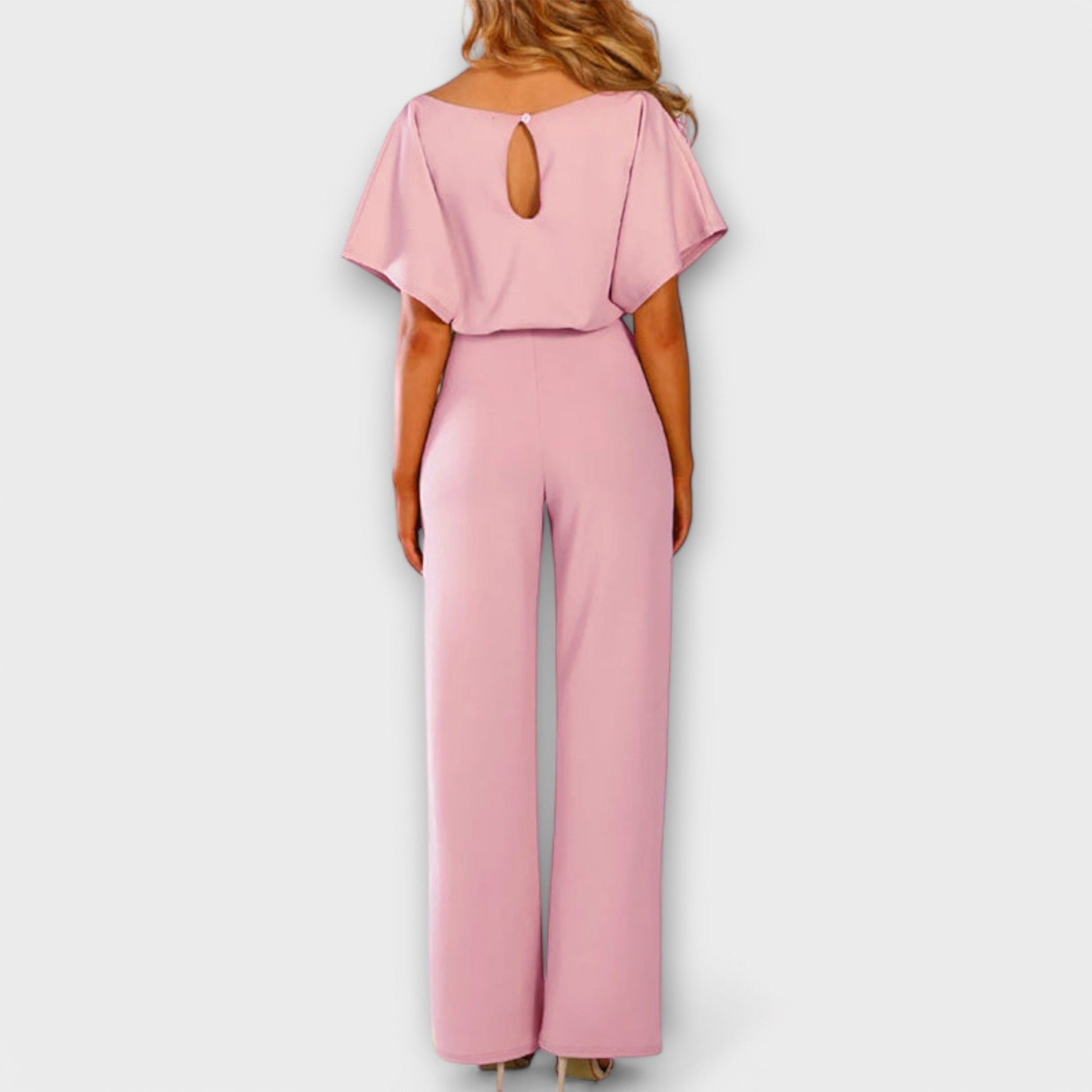 Jenny Belted Wide-Leg Jumpsuit Stylish Comfortable Elegant Fit