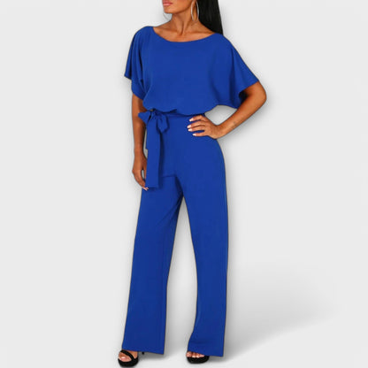 Jenny Belted Wide-Leg Jumpsuit Stylish Comfortable Elegant Fit