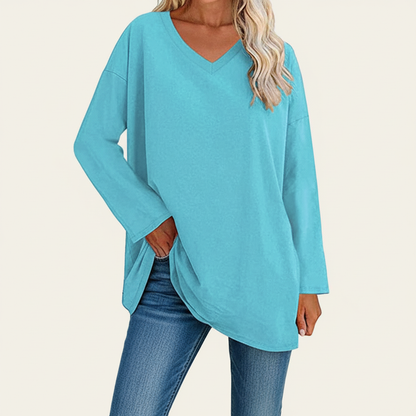 Women's Oversized V-Neck Shirt