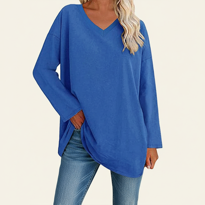 Women's Oversized V-Neck Shirt