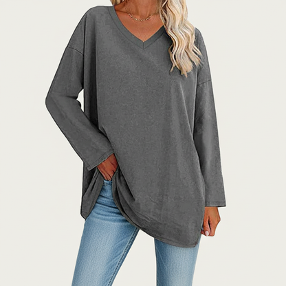Women's Oversized V-Neck Shirt