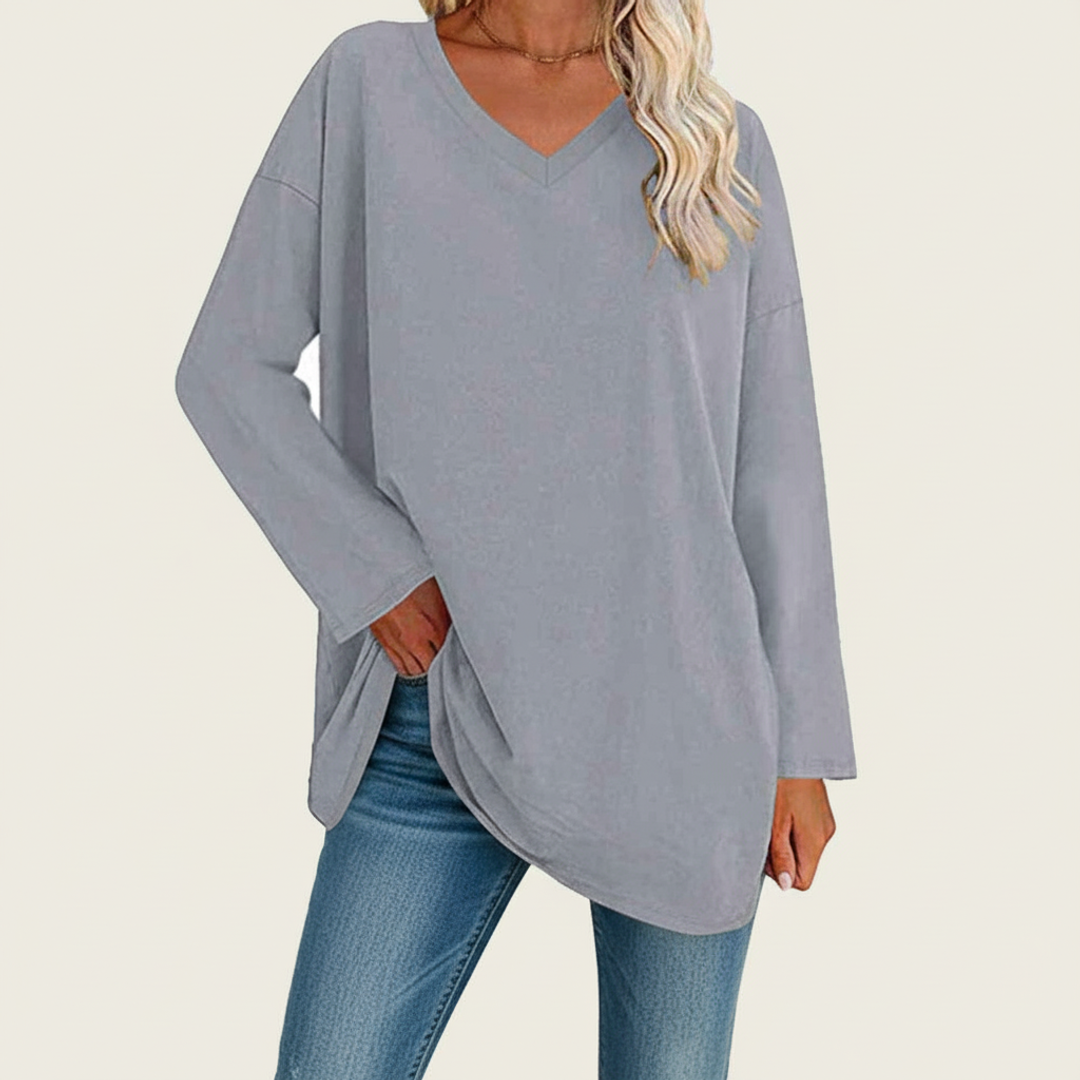 Women's Oversized V-Neck Shirt