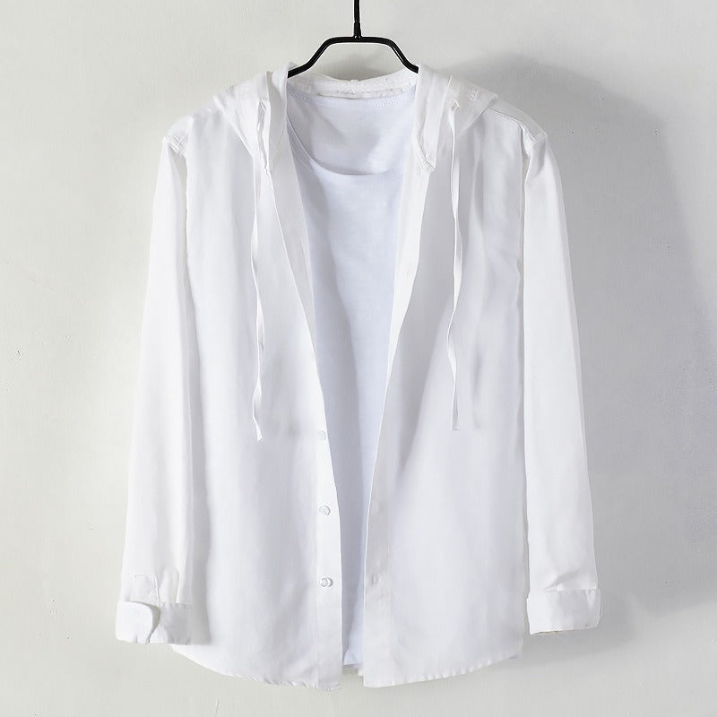 Odelia Hooded Shirt with Tailored Fit and Minimalist Design