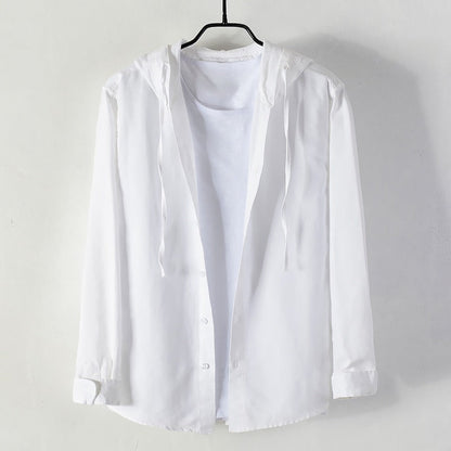 Odelia Hooded Shirt with Tailored Fit and Minimalist Design