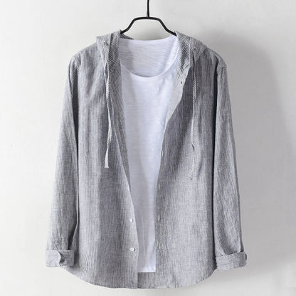 Odelia Hooded Shirt with Tailored Fit and Minimalist Design