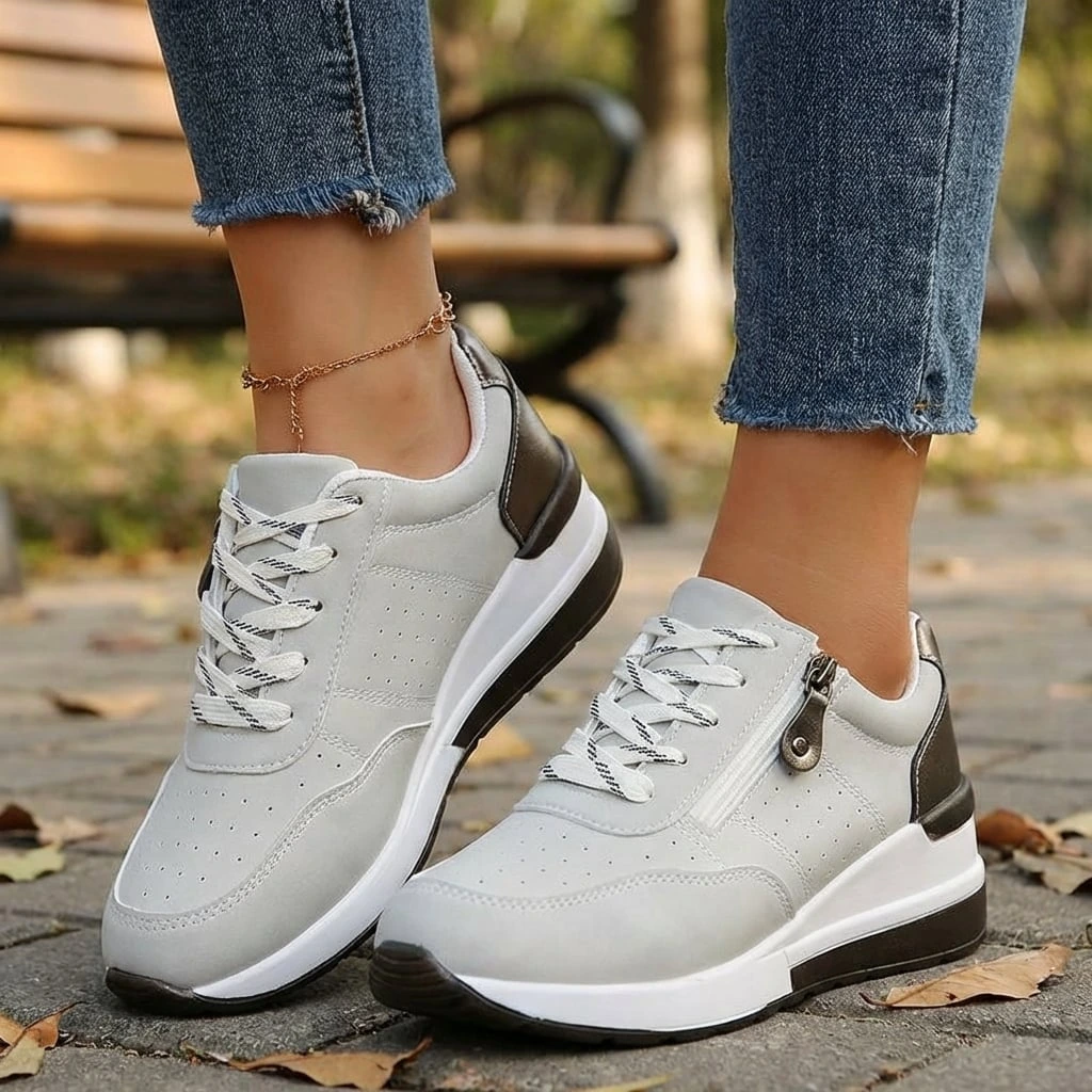 Women’s Orthopedic Walking Sneakers – Summer Comfort Shoes with Side Zipper