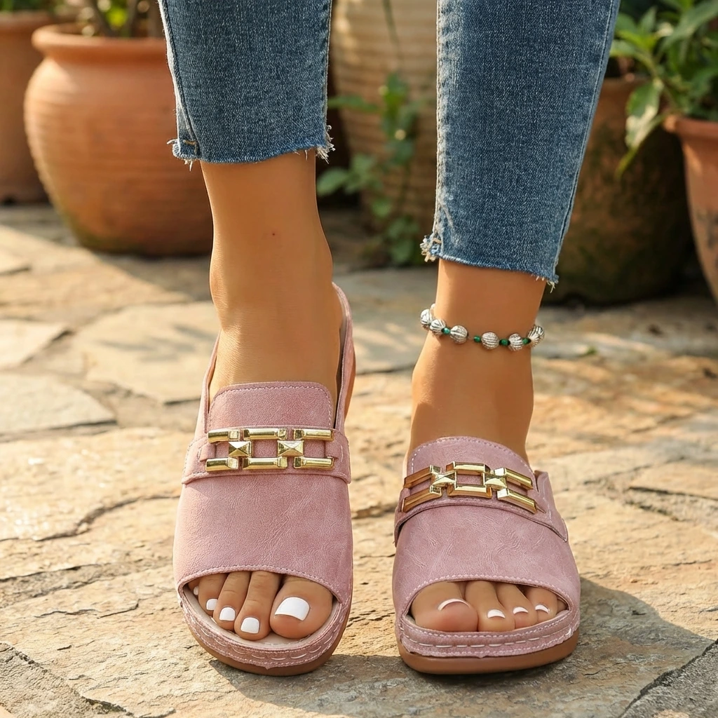Romie | Women's Cozy Slip-On Wedge Sandals