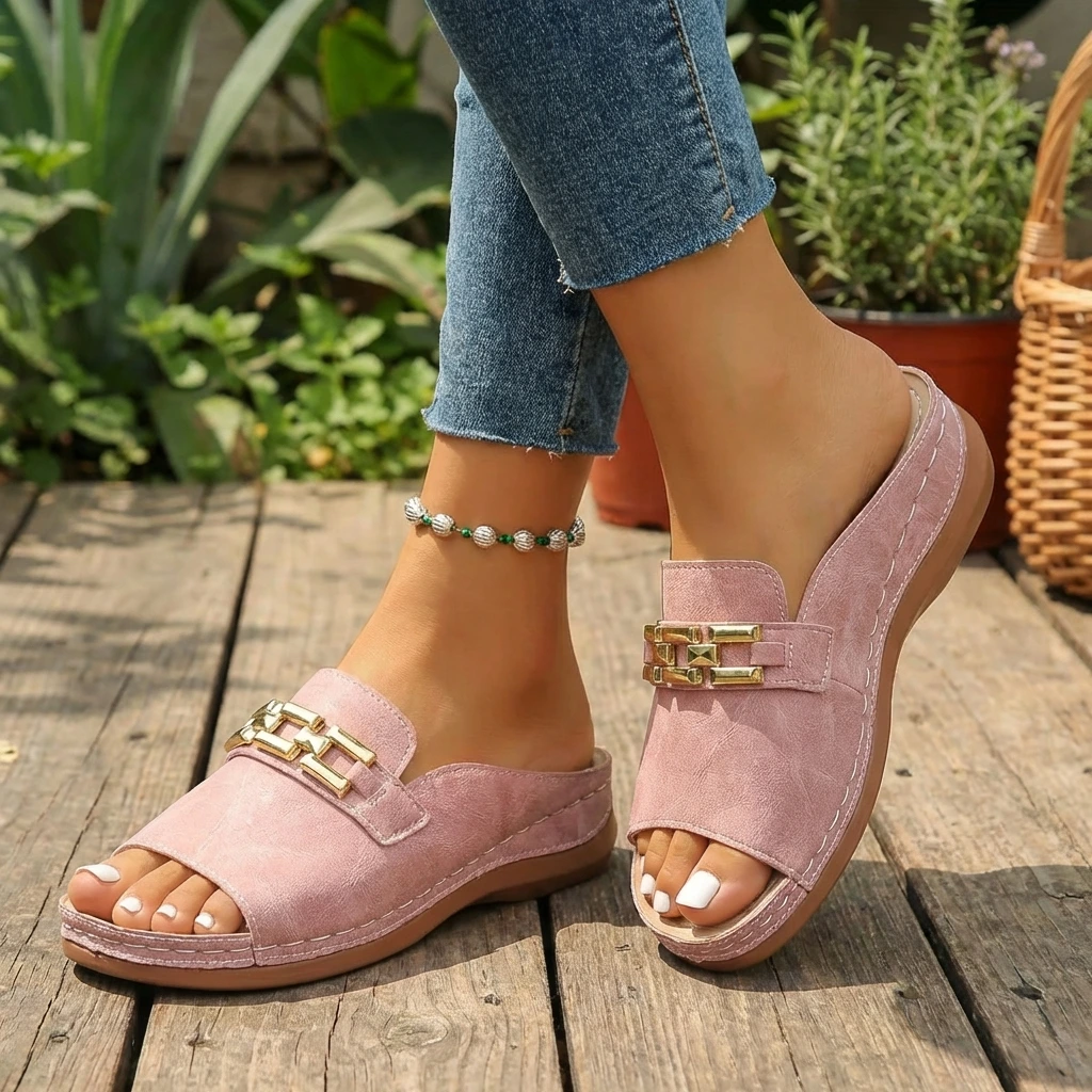 Romie | Women's Cozy Slip-On Wedge Sandals