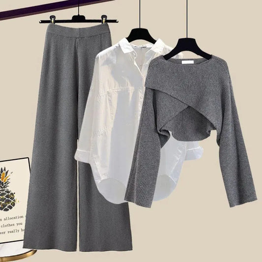 Elle Comodo Women's Three-Piece Set with Long Sleeves and Breathable Fabric – Versatile Outfit