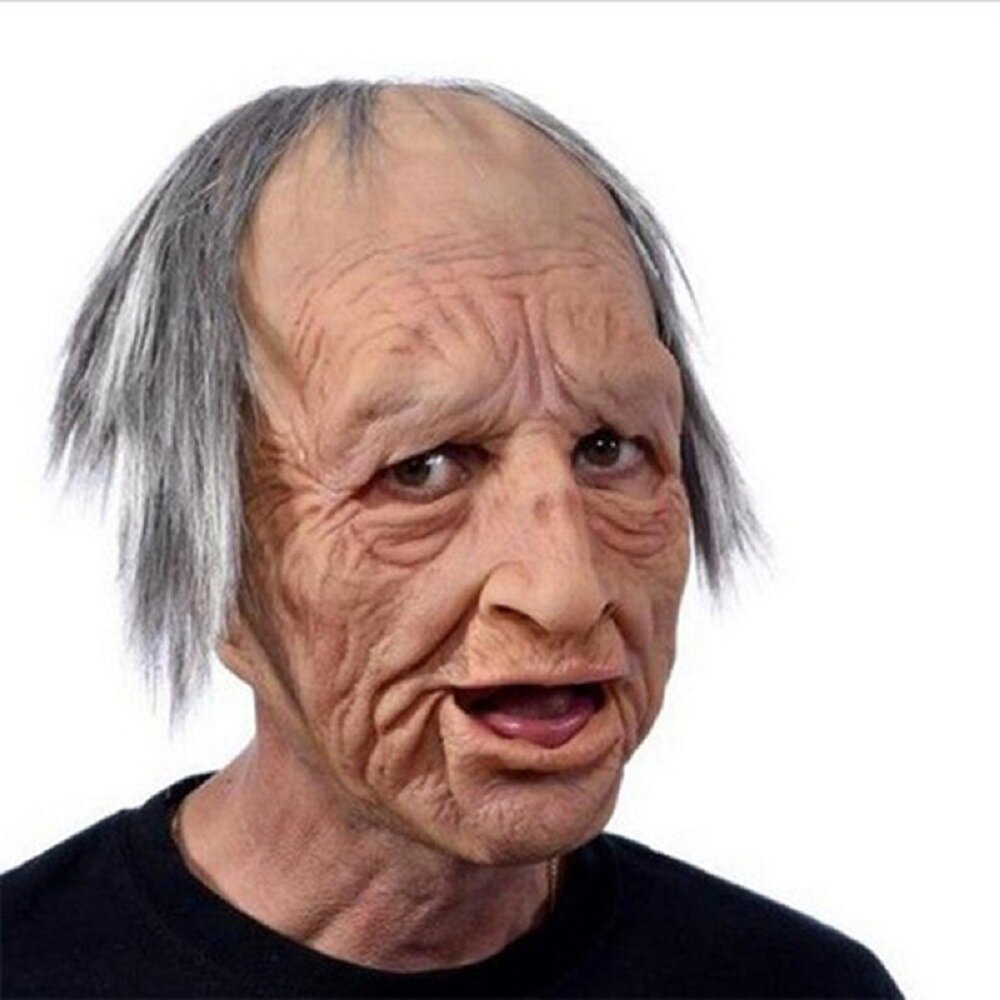 Davy | Realistic Old Man Halloween Mask for Adults in Latex