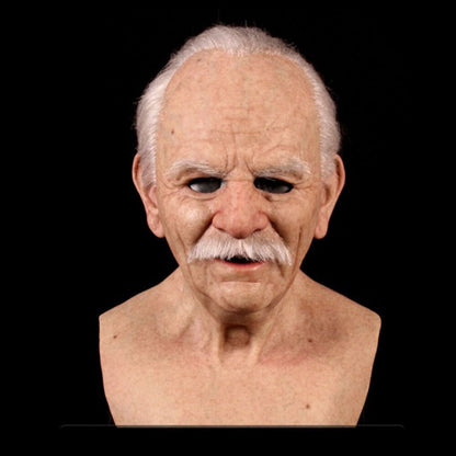 Davy | Realistic Old Man Halloween Mask for Adults in Latex