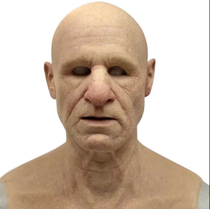 Davy | Realistic Old Man Halloween Mask for Adults in Latex