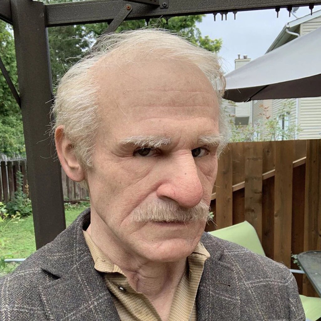 Davy | Realistic Old Man Halloween Mask for Adults in Latex