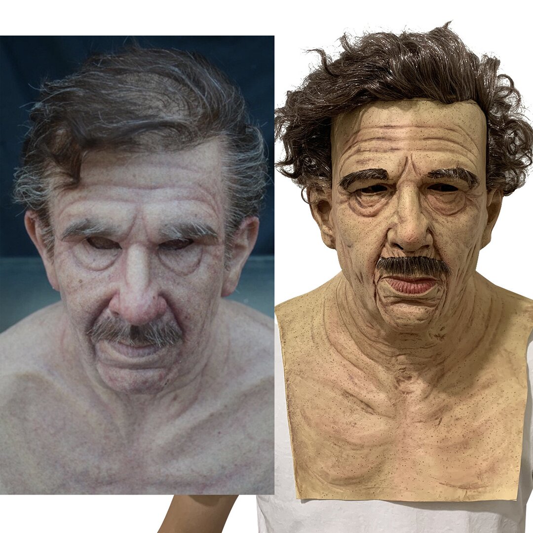 Davy | Realistic Old Man Halloween Mask for Adults in Latex