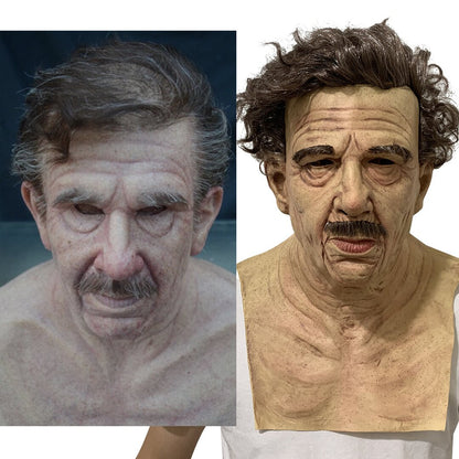 Davy | Realistic Old Man Halloween Mask for Adults in Latex