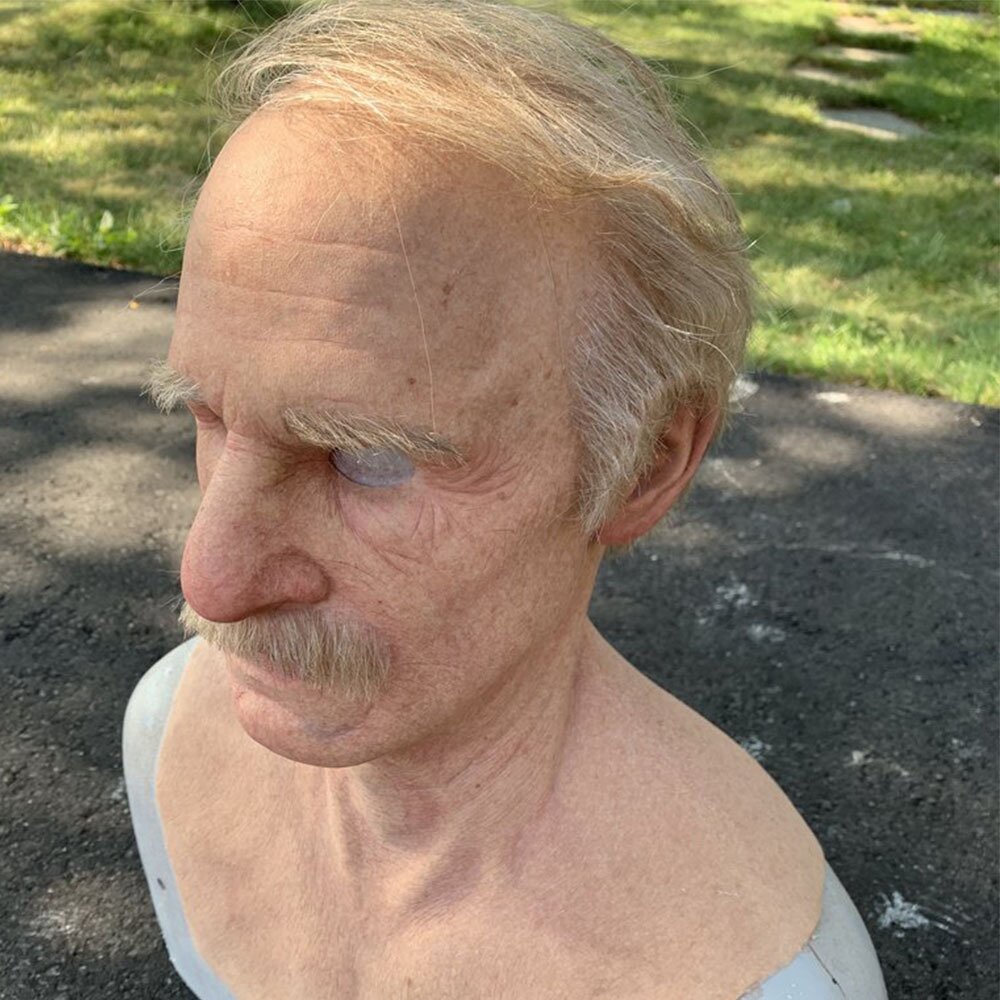 Davy | Realistic Old Man Halloween Mask for Adults in Latex