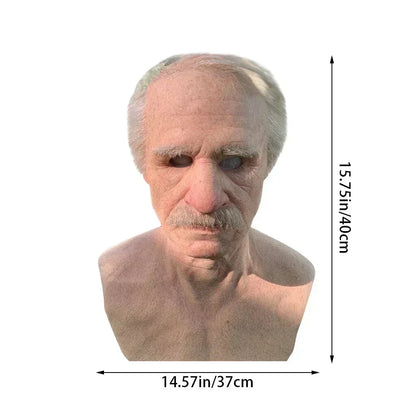 Davy | Realistic Old Man Halloween Mask for Adults in Latex