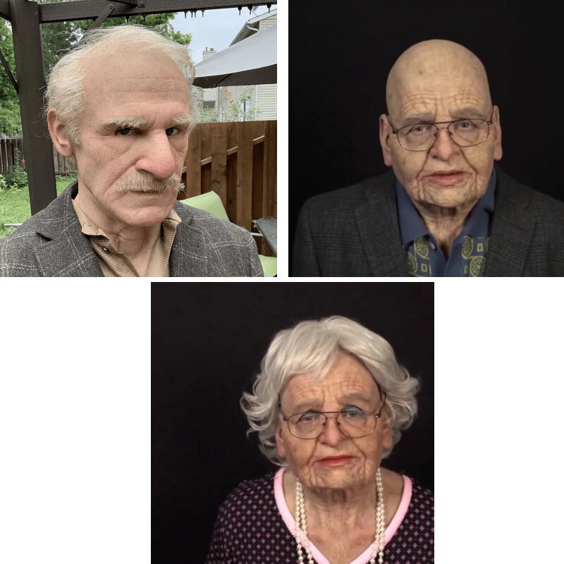 Davy | Realistic Old Man Halloween Mask for Adults in Latex