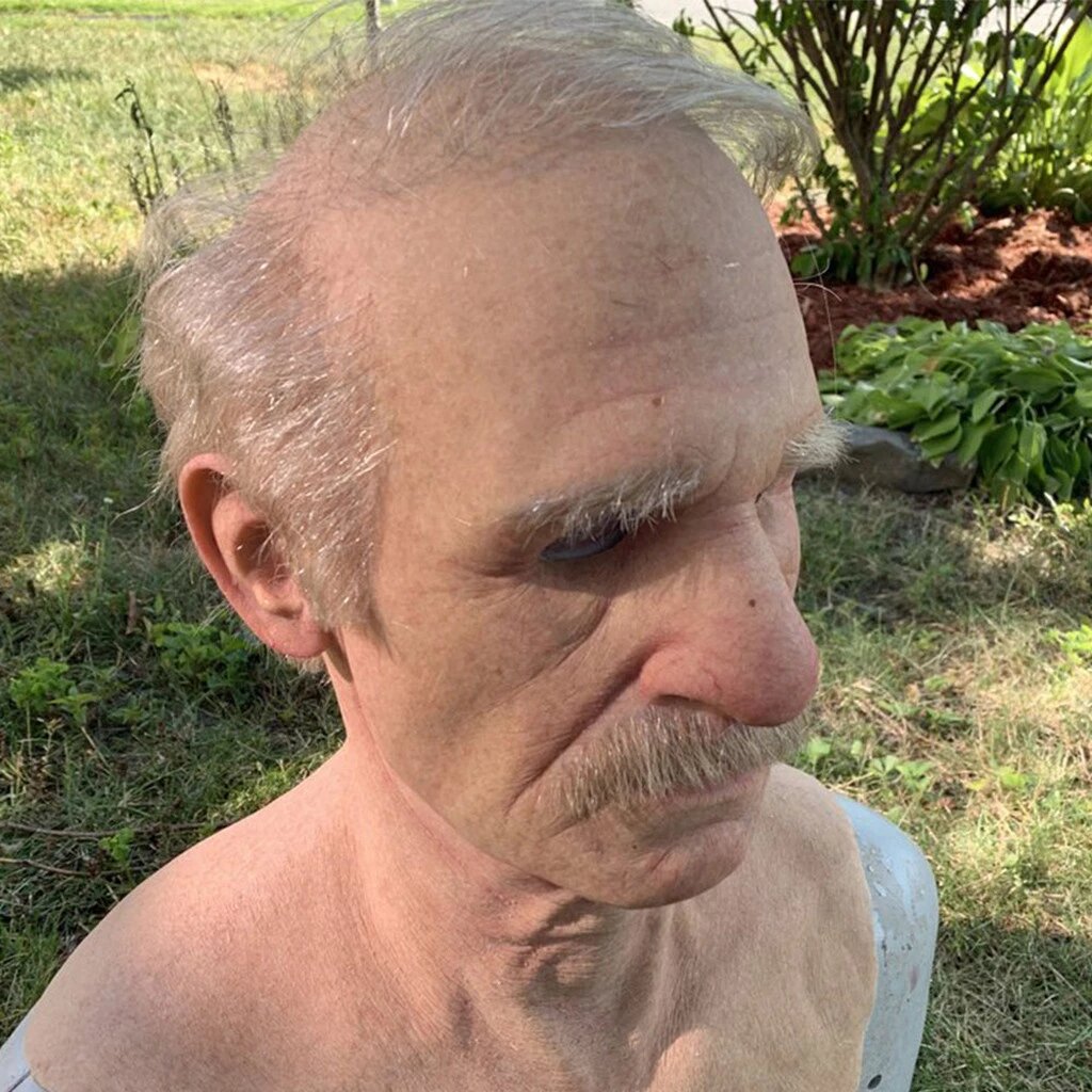 Davy | Realistic Old Man Halloween Mask for Adults in Latex