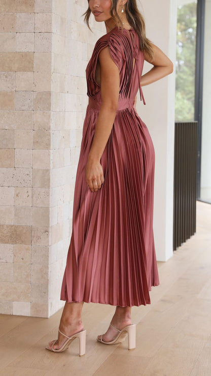 Doris | Women's V-Neck Fit & Flare Midi Dress