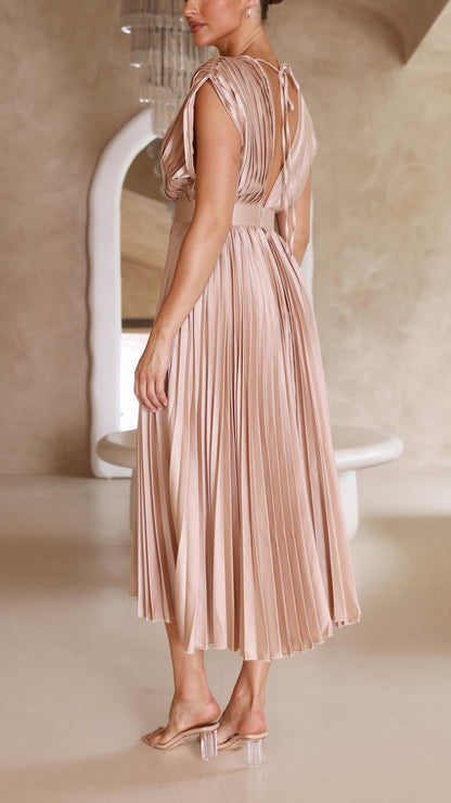 Doris | Women's V-Neck Fit & Flare Midi Dress