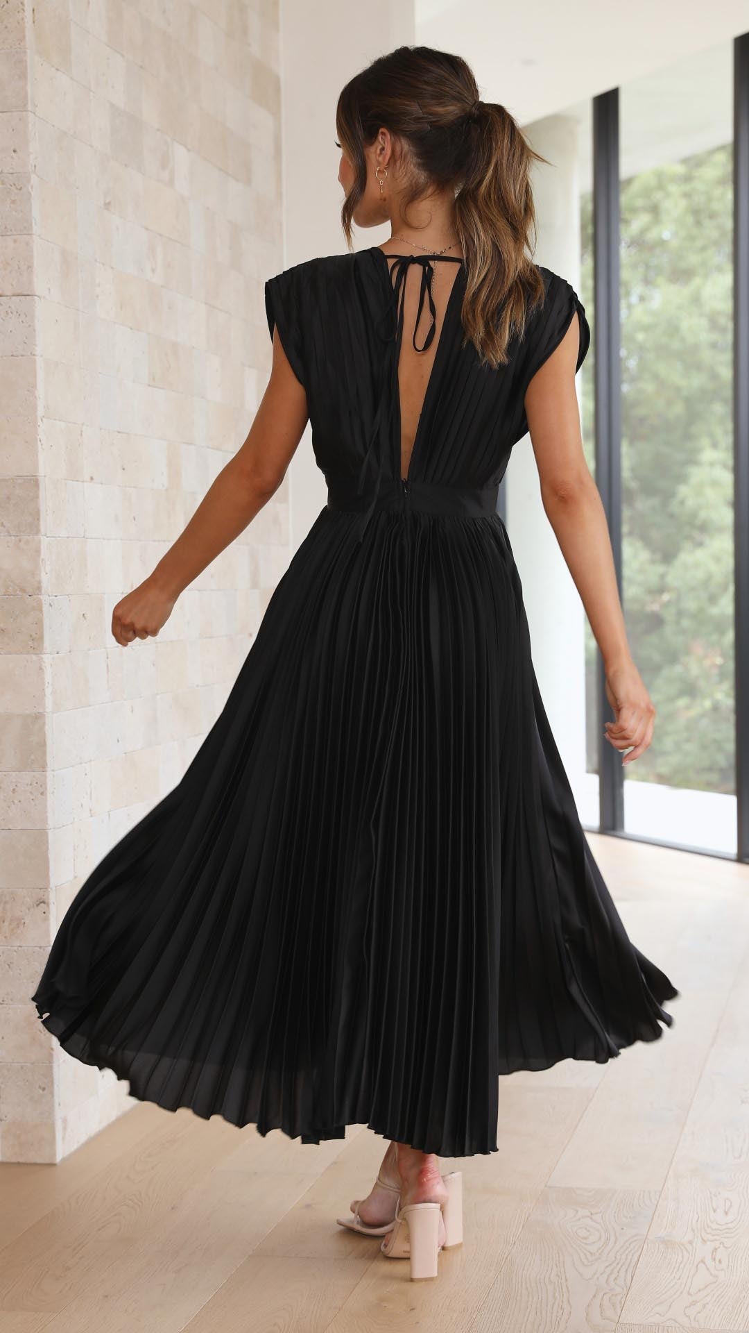 Doris | Women's V-Neck Fit & Flare Midi Dress