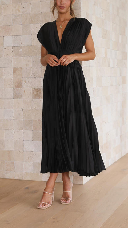 Doris | Women's V-Neck Fit & Flare Midi Dress