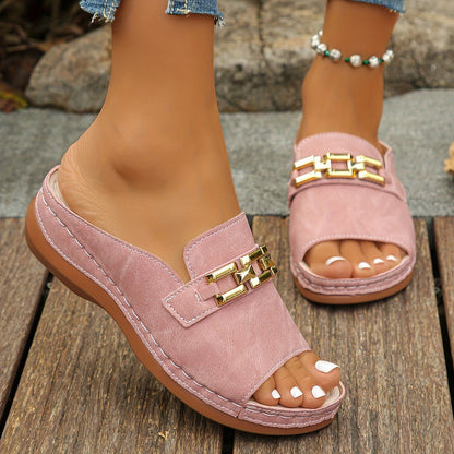 Romie | Women's Cozy Slip-On Wedge Sandals