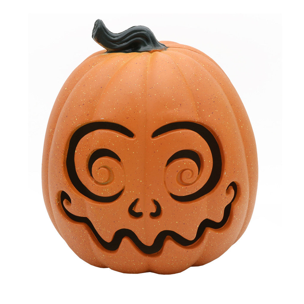 Halloween Pumpkin Lantern Set - Durable Plastic Blow Molded Decorative Lights for Spooky Season Decor