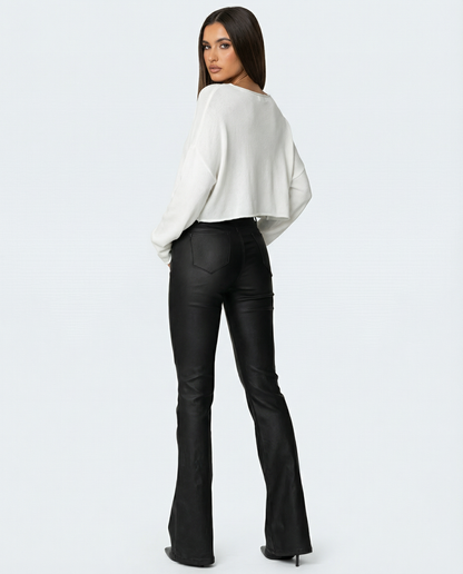 ARIA | Pantalon évasé à bordure flairée