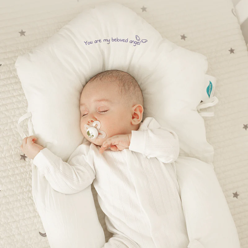 Lunelle | Baby Head Support Pillow with Soft Cotton Cover