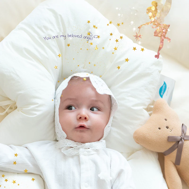 Lunelle | Baby Head Support Pillow with Soft Cotton Cover