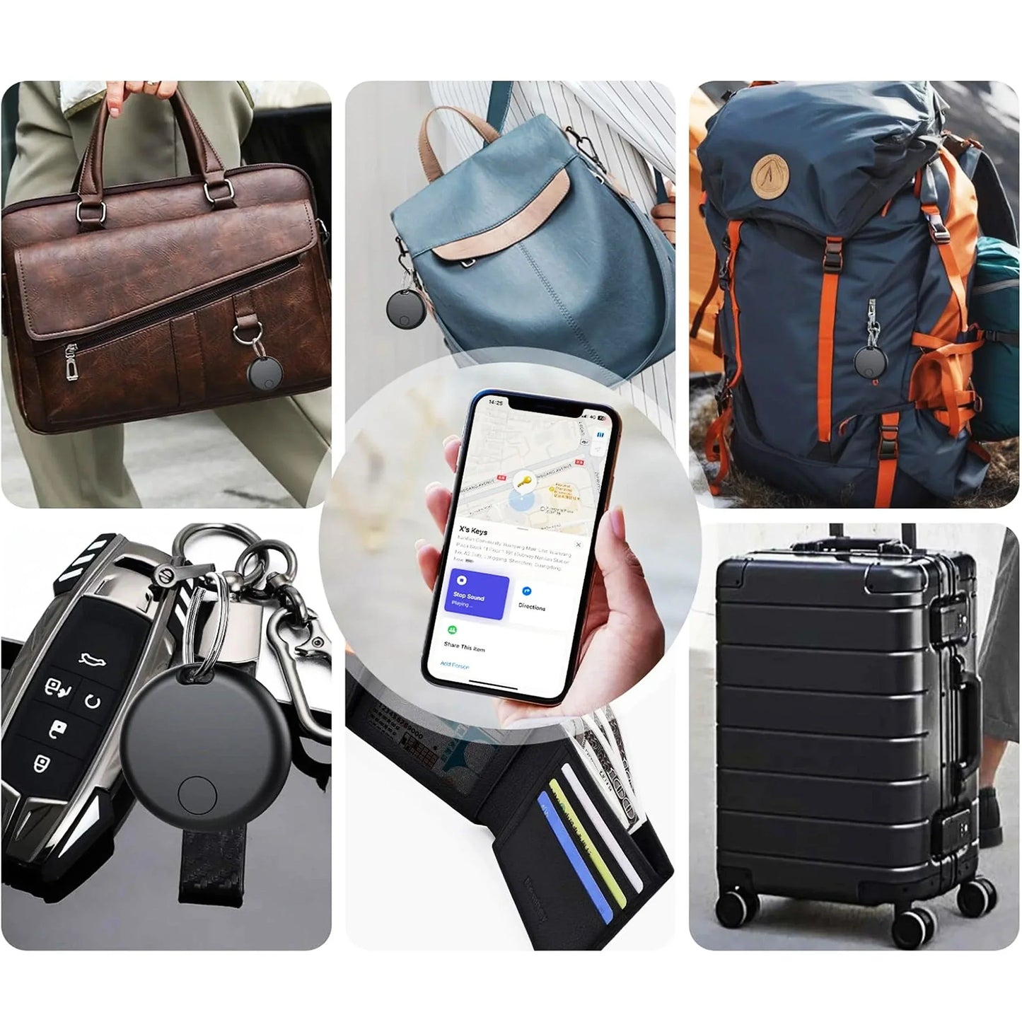 Localizzatore GPS compatto per iPhone e Android | Nessun abbonamento o scheda SIM