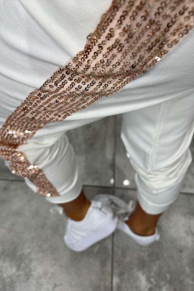 Esmee Women's Cozy Hoodie and Pants Set with Glitter Accents for Comfort and Style