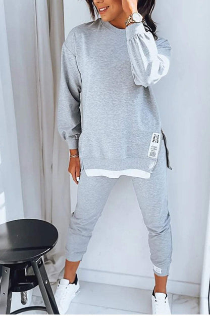 Donna Comfortable Loungewear Set with Sweatshirt and Pants