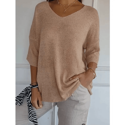 Libby | Women's V-Neck Relaxed Fit Tunic Top