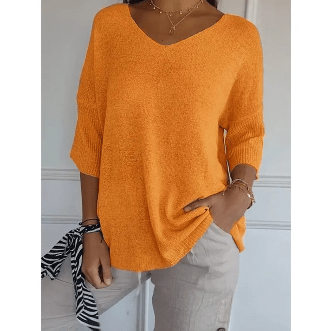 Libby | Women's V-Neck Relaxed Fit Tunic Top
