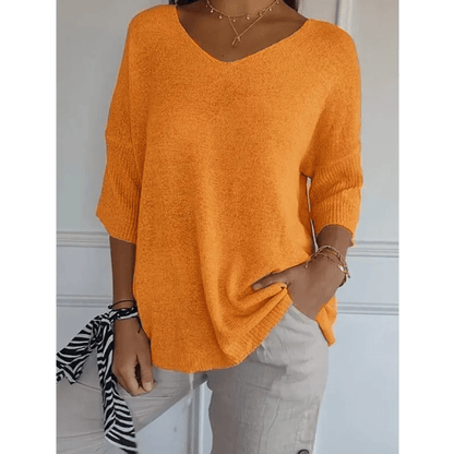 Libby | Women's V-Neck Relaxed Fit Tunic Top