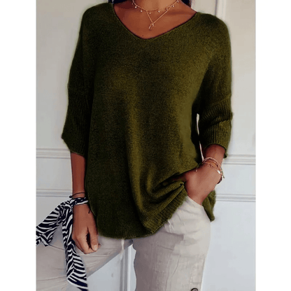 Libby | Women's V-Neck Relaxed Fit Tunic Top
